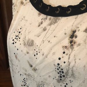 Miss Me * Rhinestone Embellished Lace Up Top